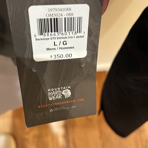 Mountain Hardwear ski winter jacket 3 in 1 gortex infinium backslope gtx men - Picture 6 of 15